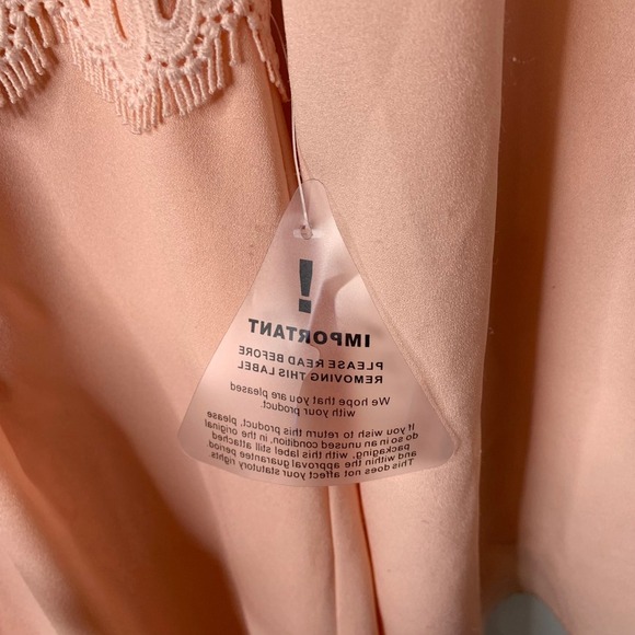 Lumier by Bariano tangerine peach Maxi Dress Formal Gown Lace Bell Sleeve Sz  12 - Picture 8 of 10